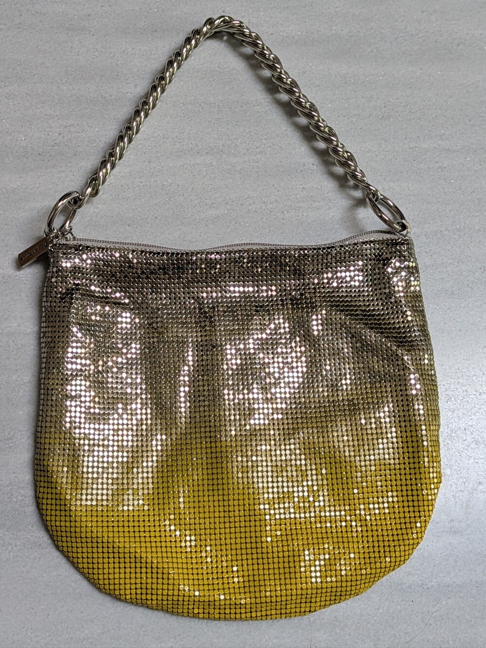 WHITING & DAVIS ombre metal mesh purse bag